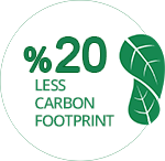 More less carbon footprint